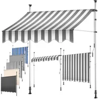 Kesser Klemmmarkise mit Handkurbel 150 cm grau/weiß