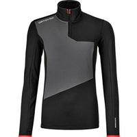 Ortovox Fleece Light Zip Neck Longsleeve (Größe S, schwarz)