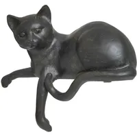 Moritz Dekofigur Figur Katze Kater liegend Kantenhocker Polyresin Antik