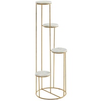 KADIMA DESIGN Blumenständer aus echtem Marmor, Eleganter Pflanzenständer für