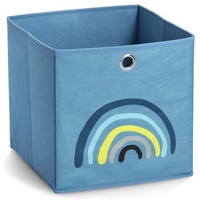 Zeller 14426 Aufbewahrungsbox "Blue Rainbow", Vlies, blau, ca. 28