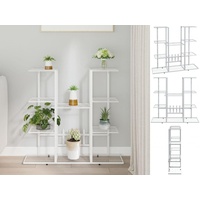 VidaXL Blumenständer 94,5x25x89 cm Weiß Eisen