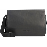 GREENBURRY Pure Black Umhängetasche Leder 25 cm schwarz