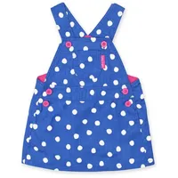 Toby Tiger Cord Latzkleid mit Punkten in blau |