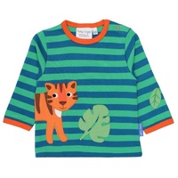 Toby Tiger Langarmshirt mit Tiger Applikation in grün |