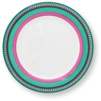 Pip Studio Chique Stripes Frühstücksteller pink-Green 23cm