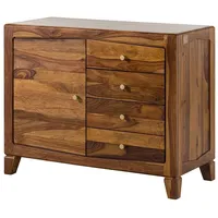 MASSIVMOEBEL24.DE Kommode Sheesham 100x45x80 braun lackiert ANCONA #115 -