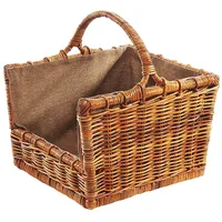 Kobolo Holztrage Holzkorb für Kaminholz - Rattan Lacak mit