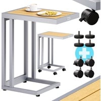 CASARIA Beistelltisch C-Form 50x40x66cm Natur