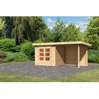 Karibu Gartenhaus Kandern 2 inkl. 235cm Schleppdach und Rückwand