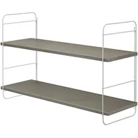 DOLLE Wandregal Scala 80 x 45 cm Grau/Weiß