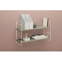 Dolle Wohnregale Wandregal Scala 80 x 45 cm Grau/Weiß