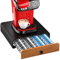 HFHOME 64 Kapselhalter für Tassimo Kapselschublade Metall Kaffeekapselhalter Kapselspender