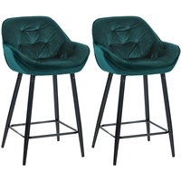CLP 2er Set Barhocker Gibson Samt I Sitzhöhe 76