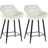 CLP 2er Set Barhocker Gibson Samt Sitzhöhe 76 cm