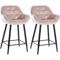 CLP 2er Set Barhocker Gibson Samt I Sitzhöhe 76