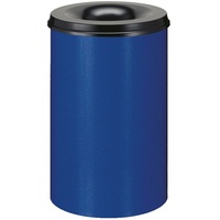ReinigungsBerater Sicherheitspapierkorb, selbstlöschend, Stahl, 110 Liter, blau, schwarz