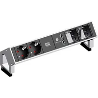 Bachmann Steckdosenleiste 2-fach Edelstahl 902.429 0,2m 35° IP20 1,5qmm