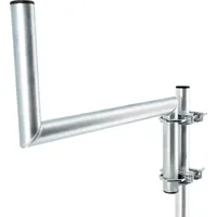 PremiumX Z-Ausleger 50cm Ø 42mm Stahl mit Schellen Antennen-Mast
