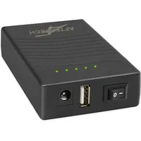 Aftertech Mini UPS Powerbank, Lithium-Akku, 12 V, 3000 mAh,