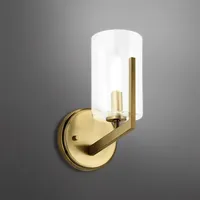 Elstead Lighting Wandlampe Wandleuchte Messing Glas klar H 24,5