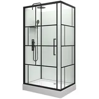 Marwell Bricks Komplettdusche mit Fronteinstieg 80 x 230 cm