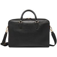 Fossil Asher Aktentasche Leder 40 cm Laptopfach Schwarz
