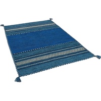 Pergamon Natur Teppich Kelim Navarro Blau 300x400cm