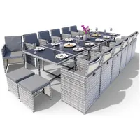 Swing&Harmonie Vegas Polyrattan Sitzgruppe Esstisch Lounge Gartenmöbel Sitzgarnitur Set