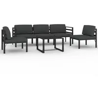 VidaXL 6-tlg. Garten-Lounge-Set mit Kissen Aluminium Anthrazit