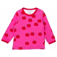 Toby Tiger Langarmshirt mit Apfel Print in rosa |
