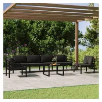 VidaXL Garten-Lounge-Set 7-tlg. Aluminium anthrazit
