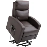 Homcom Sessel mit Aufstehhilfe, Massagesessel mit Liegefunktion, Fernbedienung,