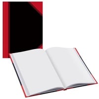 Bantex Notizbuch Chinakladde A6 blanko, schwarz/rot Hardcover 192 Seiten