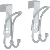 Wenko Türhaken Lochdesign 2er Set Silber