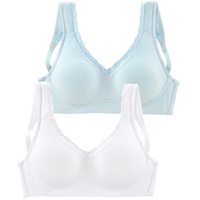 PETITE FLEUR Soft-BH Damen hellblau+weiß Gr.95C