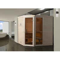 Weka Premium Massivholzsauna Cubilis 2 mit Glastür+Fenster ohne Montageservice