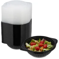 Relaxdays Meal Prep Boxen, 24er Set, 1 Fach, mikrowellengeeignet,