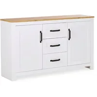Homestyle4u Sideboard 150 x 89,5 x 41 cm Weiß