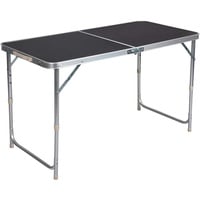 Woltu Campingtisch Klapptisch Pickniktisch höhenverstellbar Aluminium mdf Schwarz