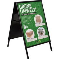 Update displays Kundenstopper schwarz DIN A1 2 Fächer