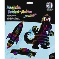 Ursus Magische Kratzel-Motive Jungs Bastelset schwarz