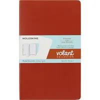 Moleskine Volant Notizhefte (liniert, Soft Cover, Large/A5) 2er-Set Korallrot,