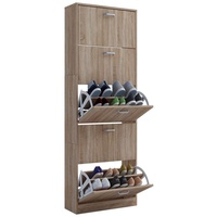 VCM Schuhschrank Sipos XL ca. 59x170x22cm Eichefarben