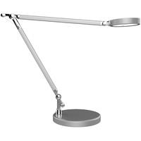 Unilux LED Schreibtischlampe Senza, dimmbar, silbergrau