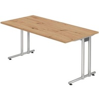Hammerbacher Schreibtisch »Flexiline II« 160 cm braun, 160x72x80 cm