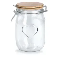 Zeller Vorratsglas Heart luftdicht, 1000 ml