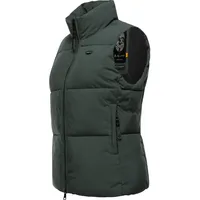 Ragwear Damen Wasserdichte Übergangsjacke Outdoorjacke Steppweste Ailish Dark Green