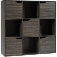 Costway Bücherregal 90 x 29 x 90 cm Grau