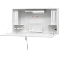 Hammerbacher Wandschreibtisch weiß rechteckig, hängend weiß 120,0 x 24,0/87,6